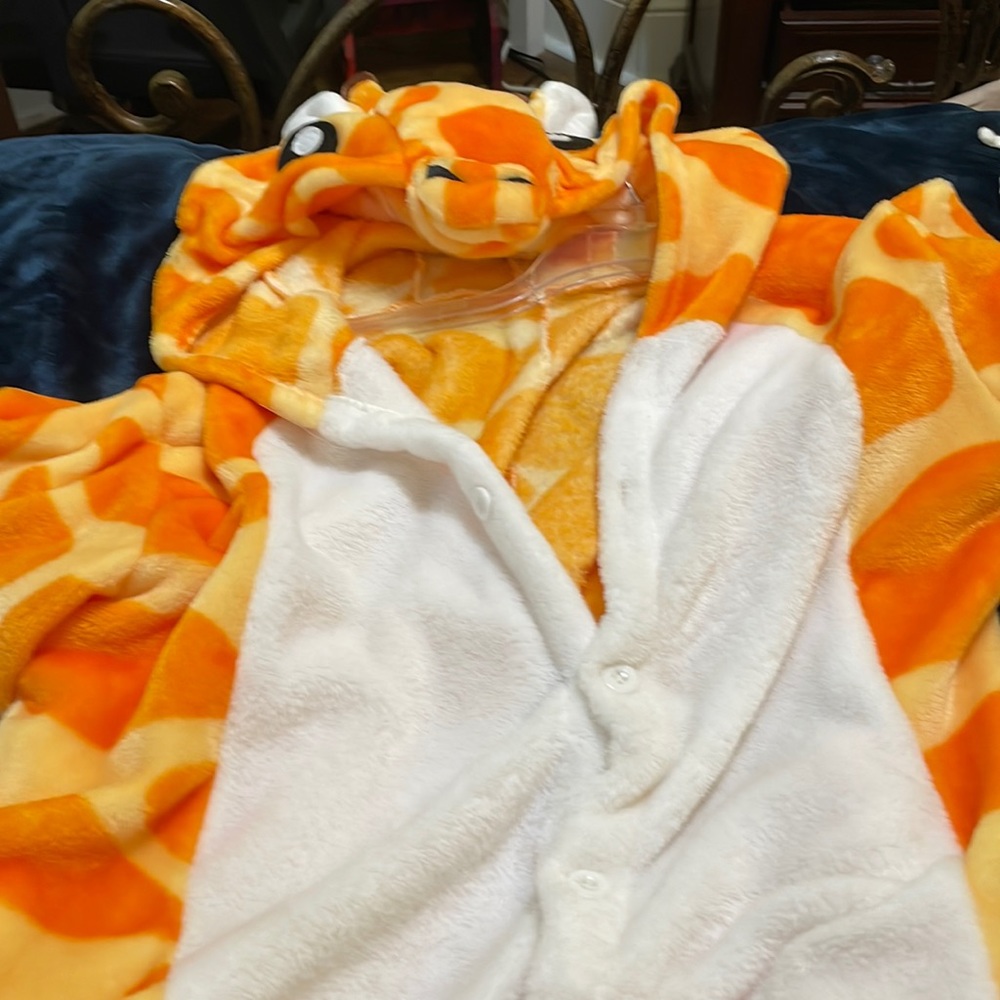 Giraffe onesie for Halloween